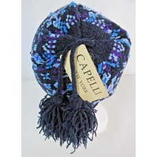 Capelli New York Mujer One Size Purple Blue Pom Knit Beanie Hat Winter Lined NWT 741985283018 eb-85408628